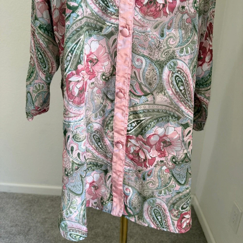 Vintage Victoria's Secret Gold Label Paisley Floral Top Dress Coquette Regency